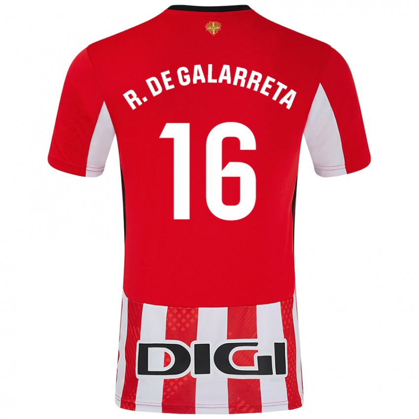 Homme Maillot Iñigo Ruiz De Galarreta #16 Rouge Blanc Tenues Domicile 2024/25 T-Shirt Belgique