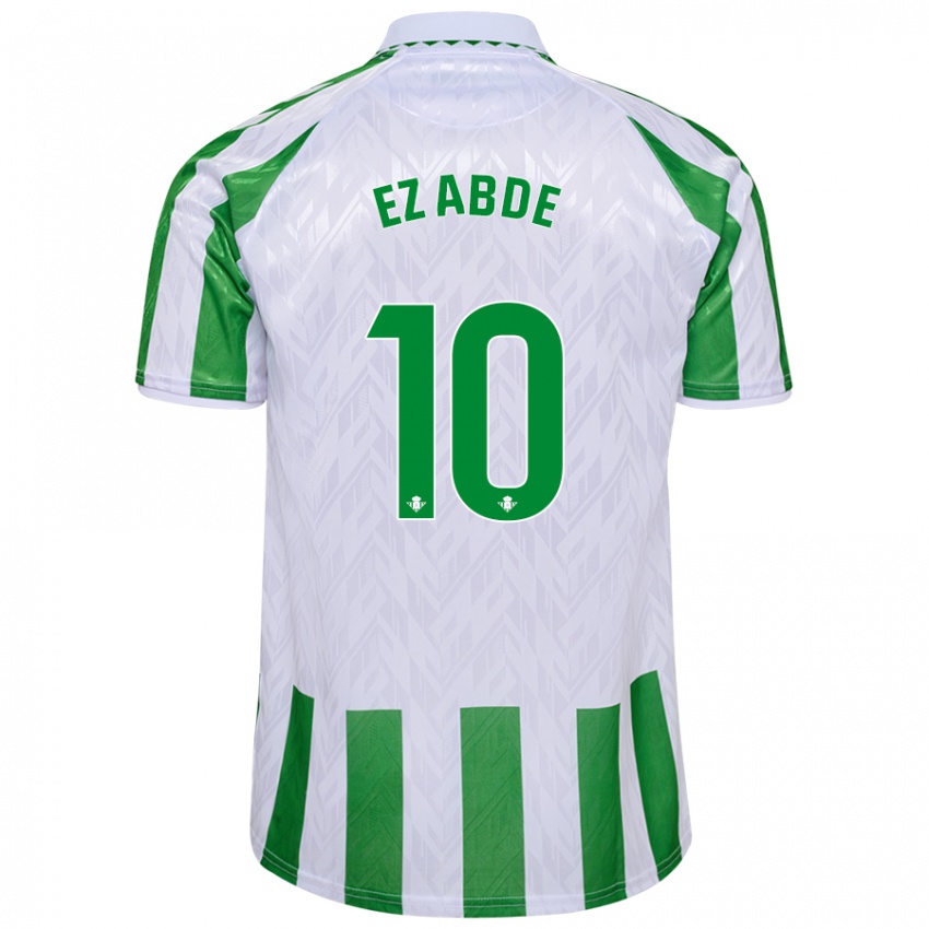 Heren Abde Ezzalzouli #10 Groen Witte Strepen Thuisshirt Thuistenue 2024/25 T-Shirt België