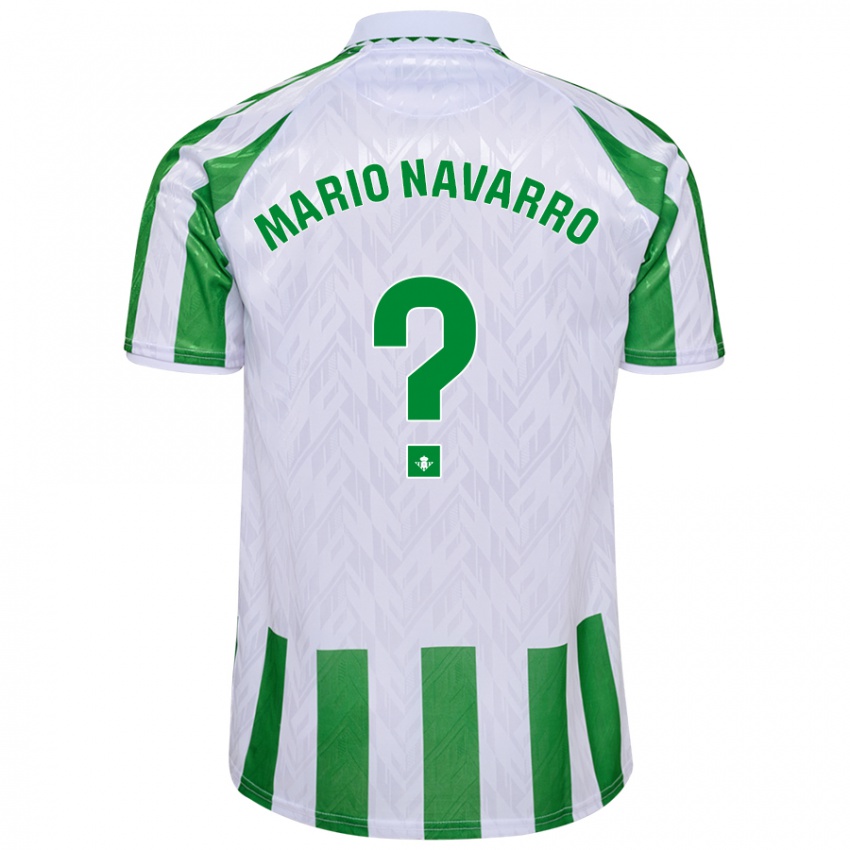 Heren Mario Navarro #0 Groen Witte Strepen Thuisshirt Thuistenue 2024/25 T-Shirt België