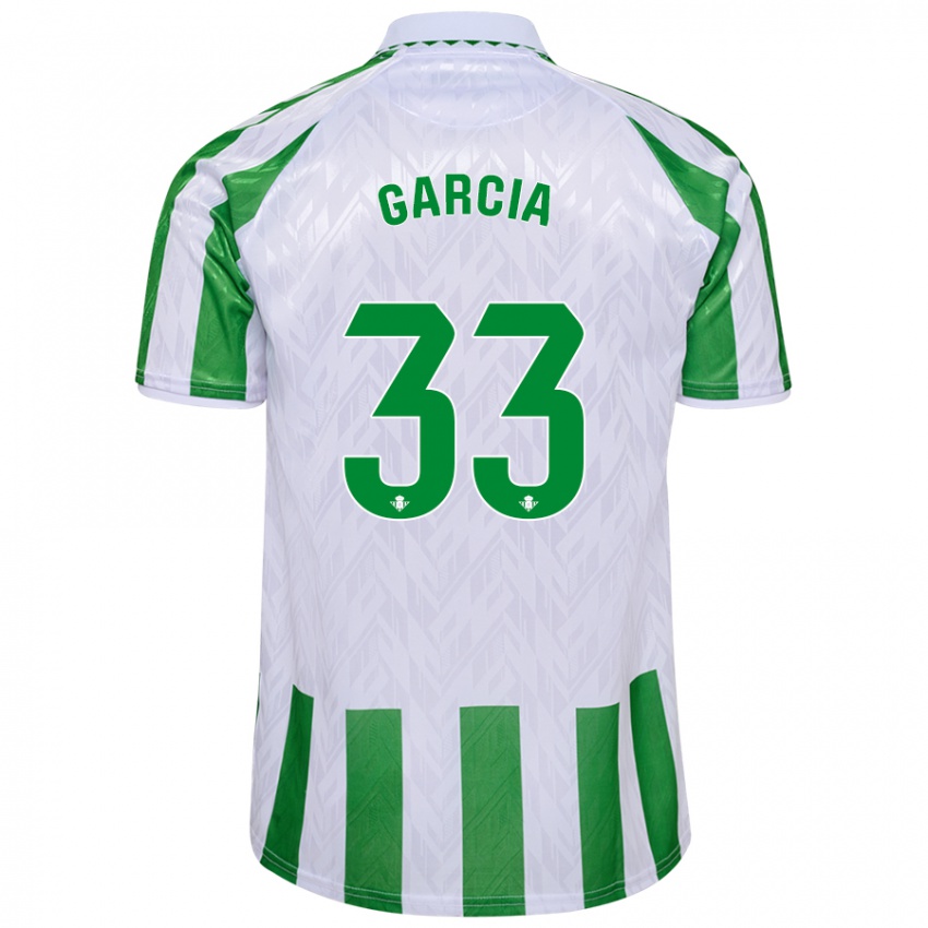 Heren Pablo García #33 Groen Witte Strepen Thuisshirt Thuistenue 2024/25 T-Shirt België