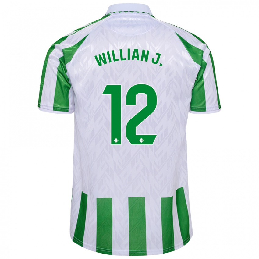 Heren Willian Jose #12 Groen Witte Strepen Thuisshirt Thuistenue 2024/25 T-Shirt België