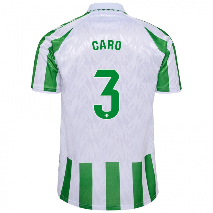 Heren Andrés Caro #3 Groen Witte Strepen Thuisshirt Thuistenue 2024/25 T-Shirt België