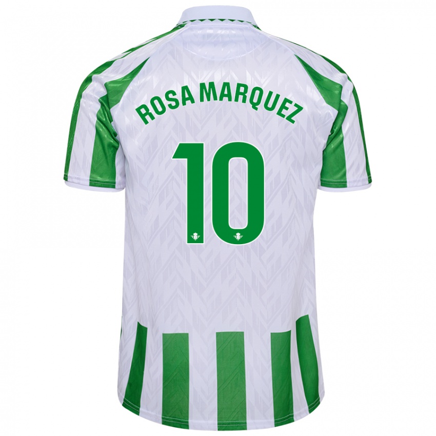 Heren Rosa Márquez Baena #10 Groen Witte Strepen Thuisshirt Thuistenue 2024/25 T-Shirt België