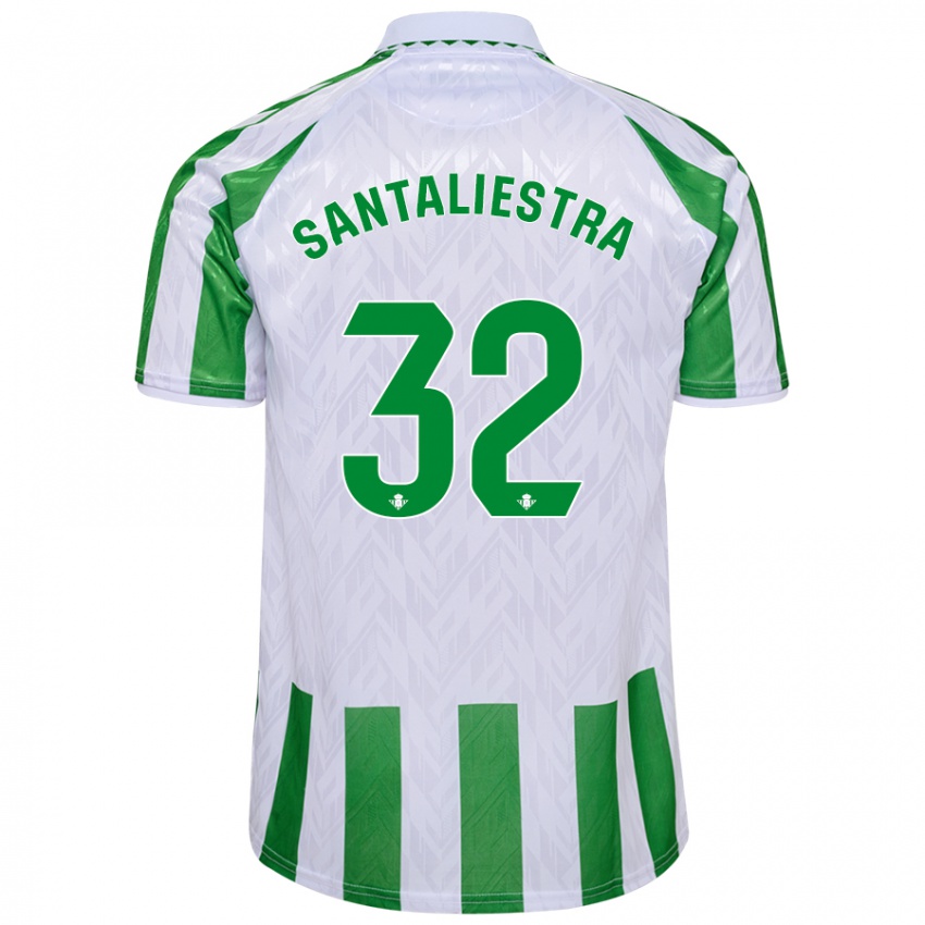 Heren Carla Santaliestra #32 Groen Witte Strepen Thuisshirt Thuistenue 2024/25 T-Shirt België