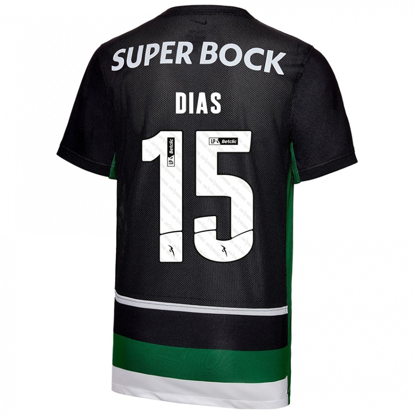 Heren Rodrigo Dias #15 Zwart Wit Groen Thuisshirt Thuistenue 2024/25 T-Shirt België