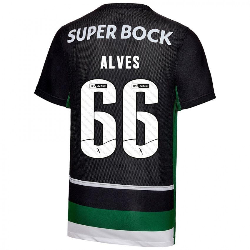 Heren Miguel Alves #66 Zwart Wit Groen Thuisshirt Thuistenue 2024/25 T-Shirt België