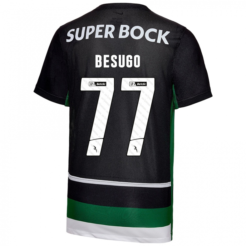 Heren Rafael Besugo #77 Zwart Wit Groen Thuisshirt Thuistenue 2024/25 T-Shirt België