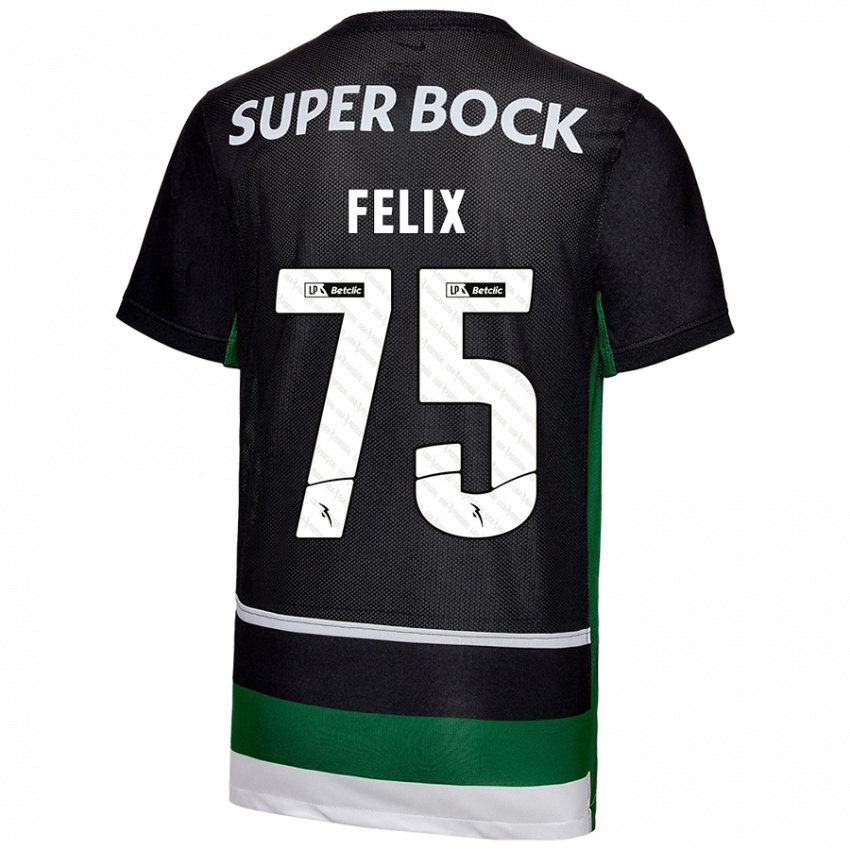 Herren Vando Félix #75 Schwarz Weiß Grün Heimtrikot Trikot 2024/25 T-Shirt Belgien