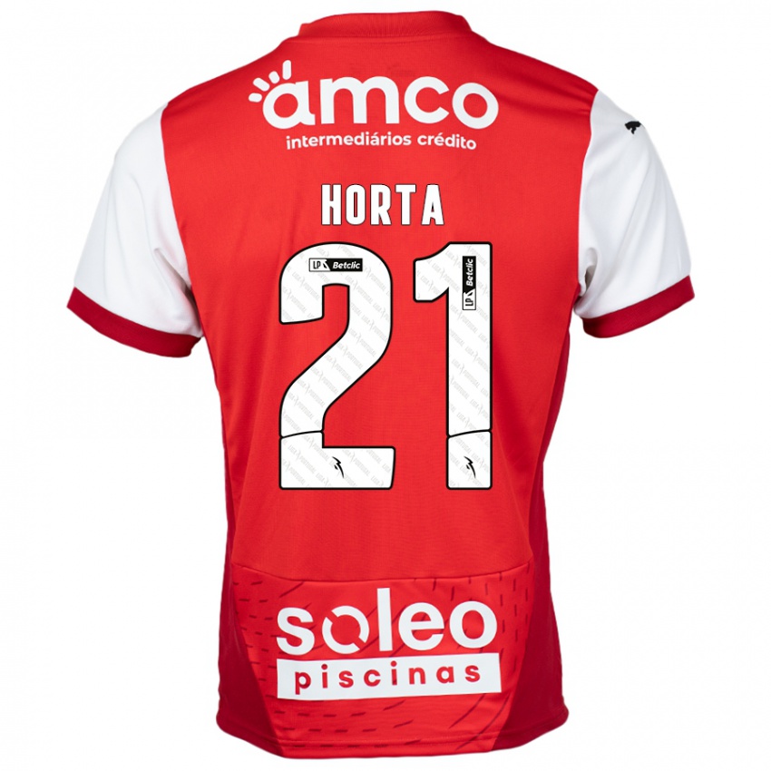 Herren Ricardo Horta #21 Rot Weiß Heimtrikot Trikot 2024/25 T-Shirt Belgien