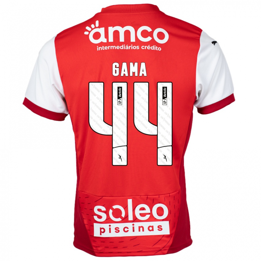 Heren Dinis Gama #44 Rood Wit Thuisshirt Thuistenue 2024/25 T-Shirt België