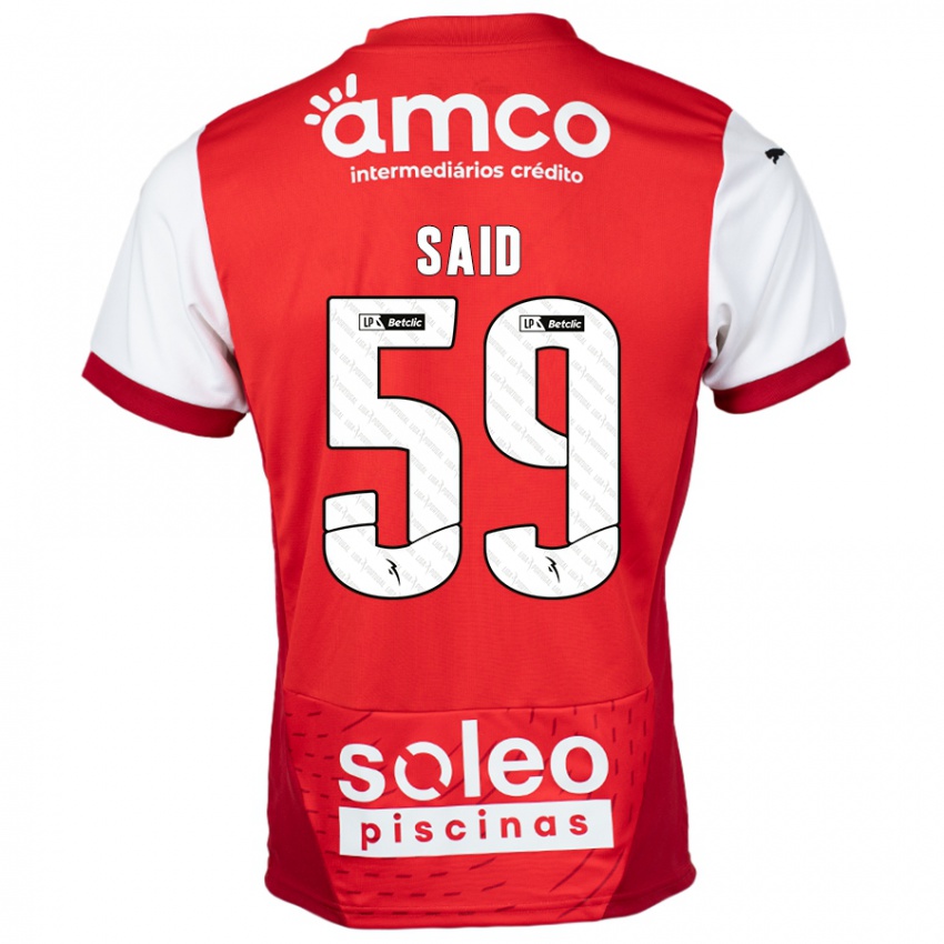 Heren Yan Said #59 Rood Wit Thuisshirt Thuistenue 2024/25 T-Shirt België