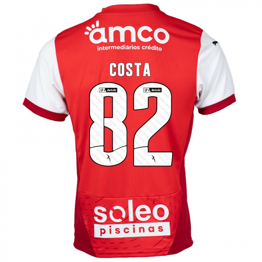 Heren Gui Costa #82 Rood Wit Thuisshirt Thuistenue 2024/25 T-Shirt België