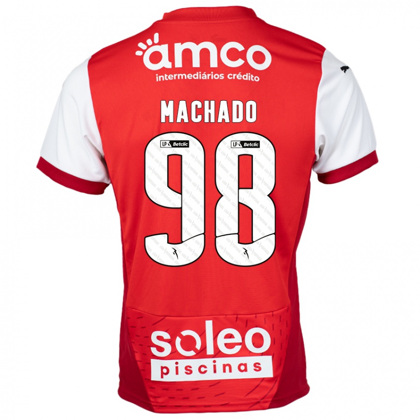 Herren Gonçalo Machado #98 Rot Weiß Heimtrikot Trikot 2024/25 T-Shirt Belgien