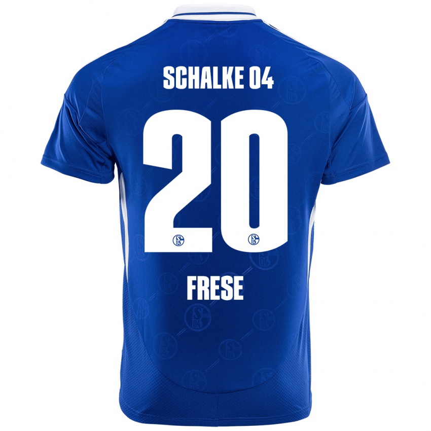 Herren Niklas Frese #20 Königsblau Heimtrikot Trikot 2024/25 T-Shirt Belgien