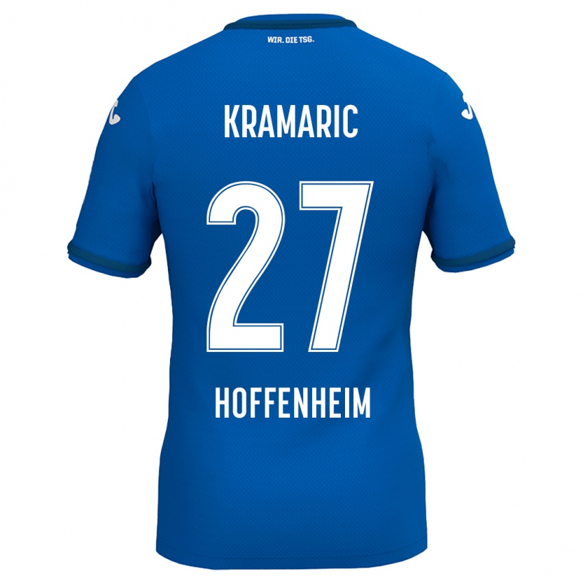 Homme Maillot Andrej Kramaric #27 Bleu Royal Tenues Domicile 2024/25 T-Shirt Belgique