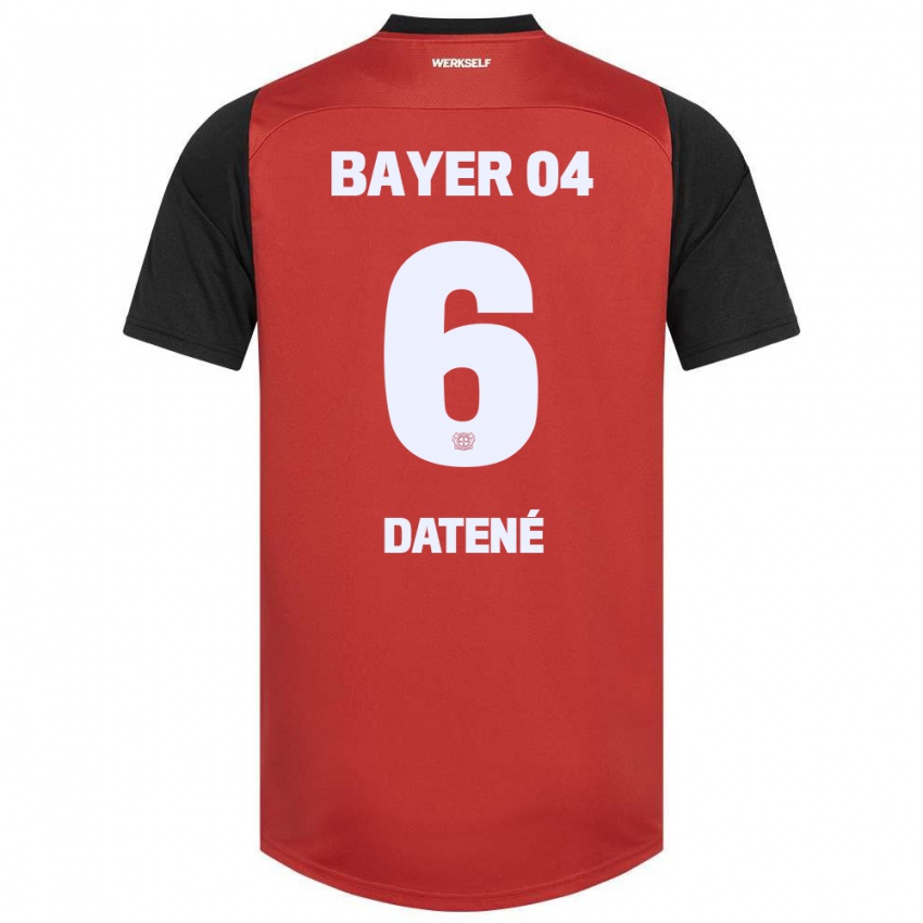 Heren Elia Datené #6 Rood Zwart Thuisshirt Thuistenue 2024/25 T-Shirt België