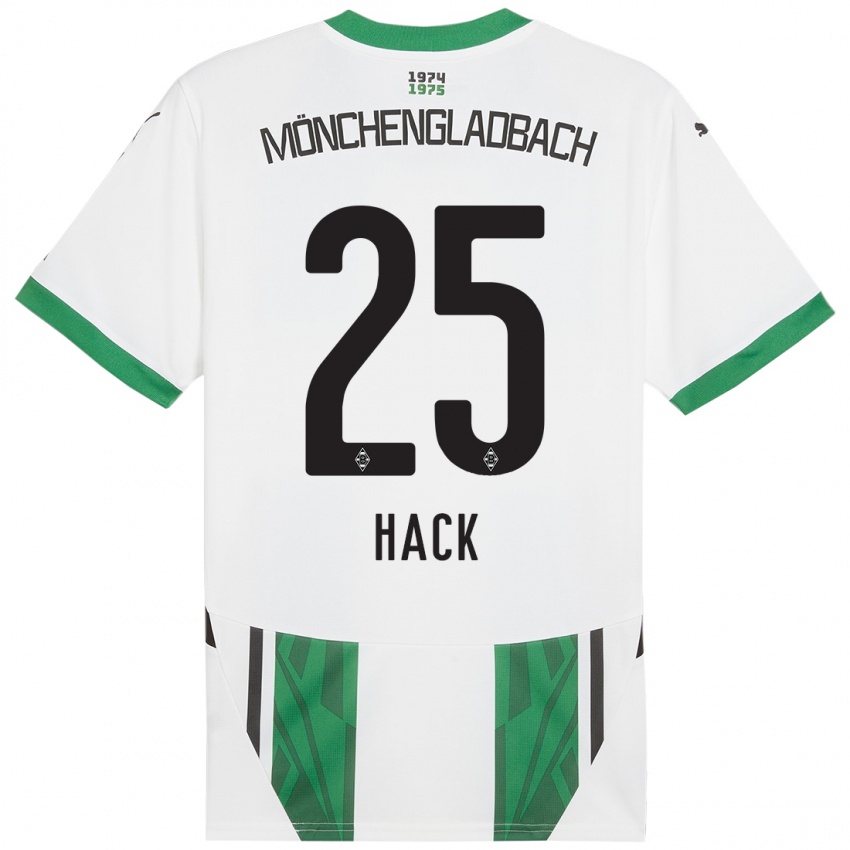 Herren Robin Hack #25 Weiß Grün Heimtrikot Trikot 2024/25 T-Shirt Belgien