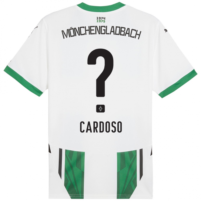 Homme Maillot Tiago Pereira Cardoso #0 Blanc Vert Tenues Domicile 2024/25 T-Shirt Belgique