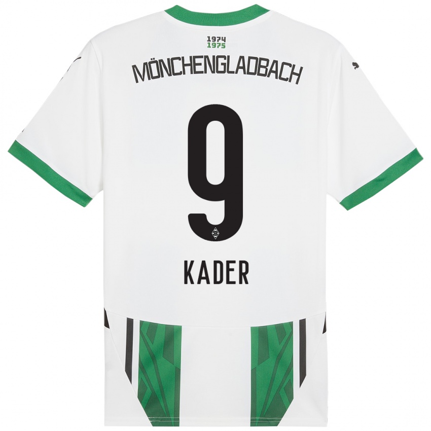 Homme Maillot Cagatay Kader #9 Blanc Vert Tenues Domicile 2024/25 T-Shirt Belgique