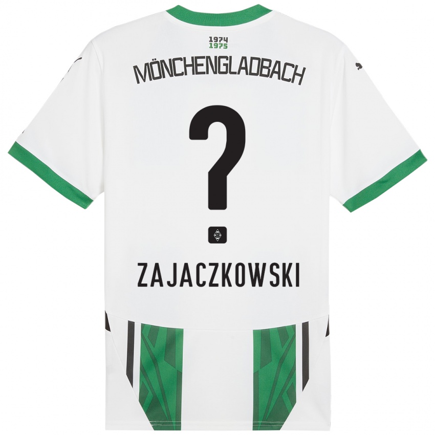 Heren Vincent Zajaczkowski #0 Wit Groen Thuisshirt Thuistenue 2024/25 T-Shirt België