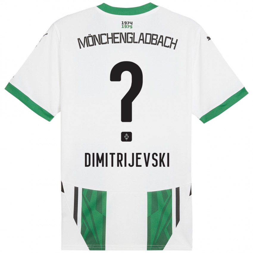 Heren Maximilian Dimitrijevski #0 Wit Groen Thuisshirt Thuistenue 2024/25 T-Shirt België