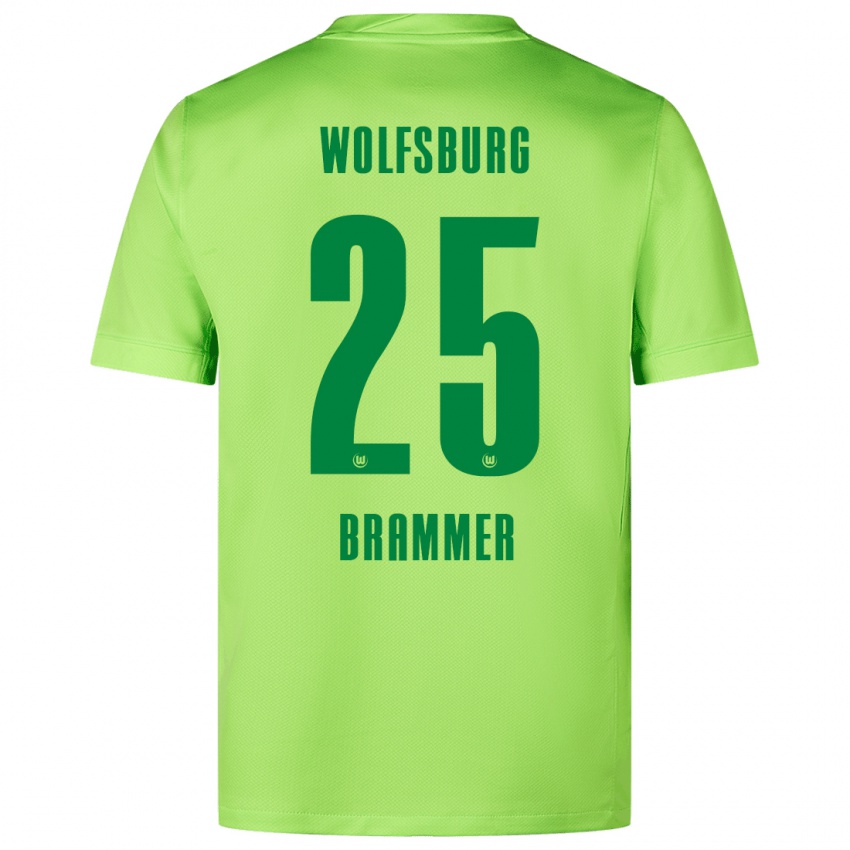 Heren Ole Brammer #25 Fluorescerend Groen Thuisshirt Thuistenue 2024/25 T-Shirt België