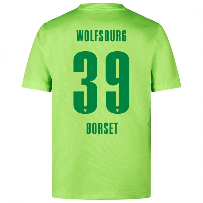 Heren Anders Rønne Børset #39 Fluorescerend Groen Thuisshirt Thuistenue 2024/25 T-Shirt België