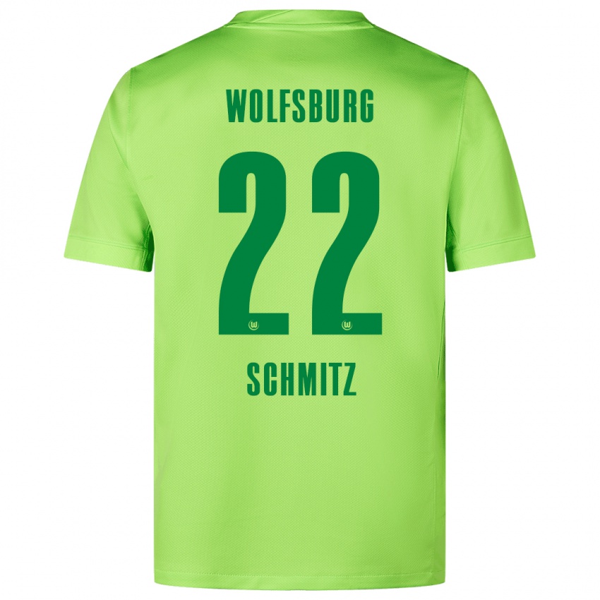 Herren Lisa Schmitz #22 Fluoreszierendes Grün Heimtrikot Trikot 2024/25 T-Shirt Belgien