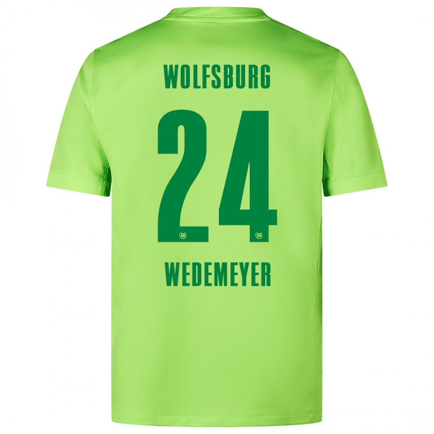 Herren Joelle Wedemeyer #24 Fluoreszierendes Grün Heimtrikot Trikot 2024/25 T-Shirt Belgien