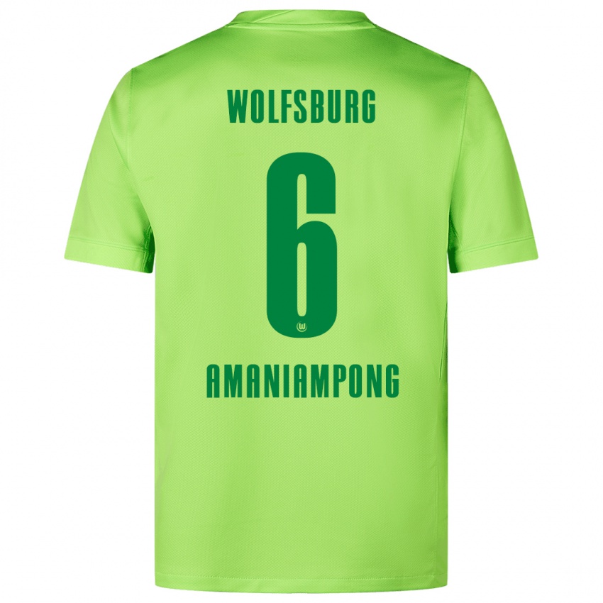 Herren Marces Amaniampong #6 Fluoreszierendes Grün Heimtrikot Trikot 2024/25 T-Shirt Belgien