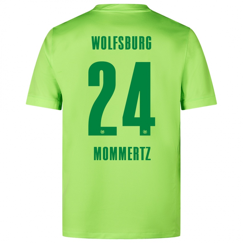 Heren Benjamin Mommertz #24 Fluorescerend Groen Thuisshirt Thuistenue 2024/25 T-Shirt België