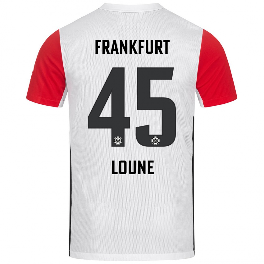 Heren Mehdi Loune #45 Wit Rood Thuisshirt Thuistenue 2024/25 T-Shirt België