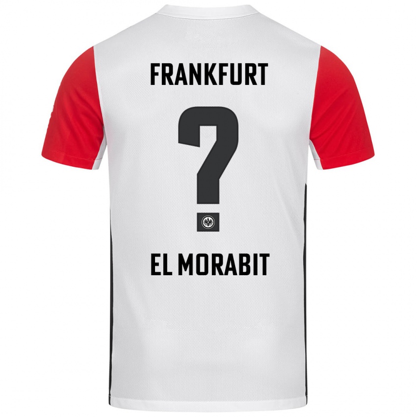 Heren Anas El Morabit #0 Wit Rood Thuisshirt Thuistenue 2024/25 T-Shirt België