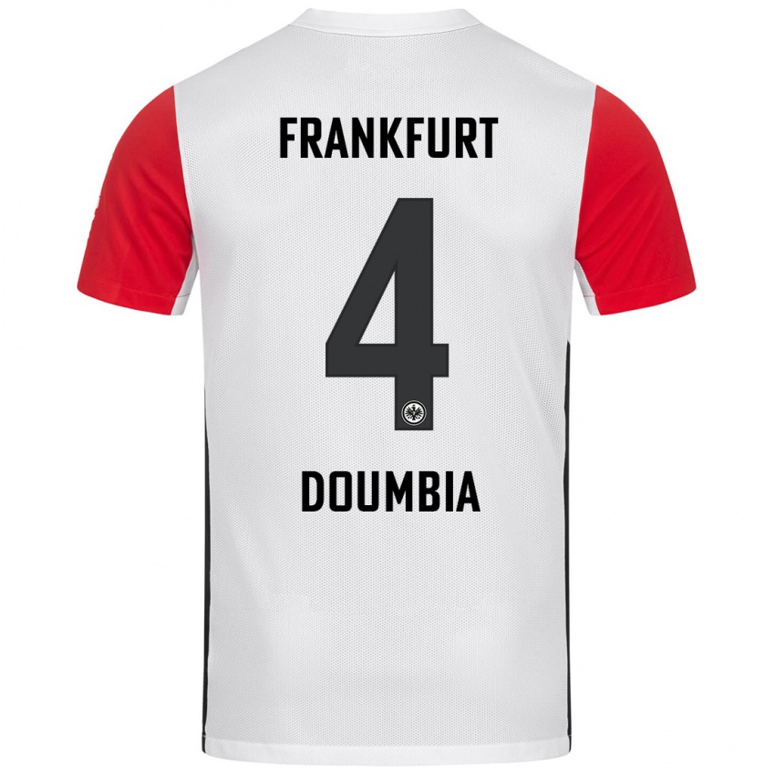 Heren Fousseny Doumbia #4 Wit Rood Thuisshirt Thuistenue 2024/25 T-Shirt België