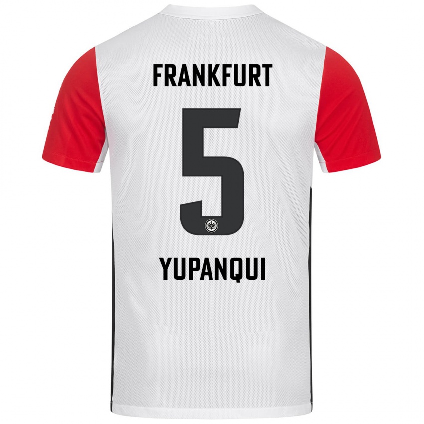 Heren Philipp Eisele Yupanqui #5 Wit Rood Thuisshirt Thuistenue 2024/25 T-Shirt België