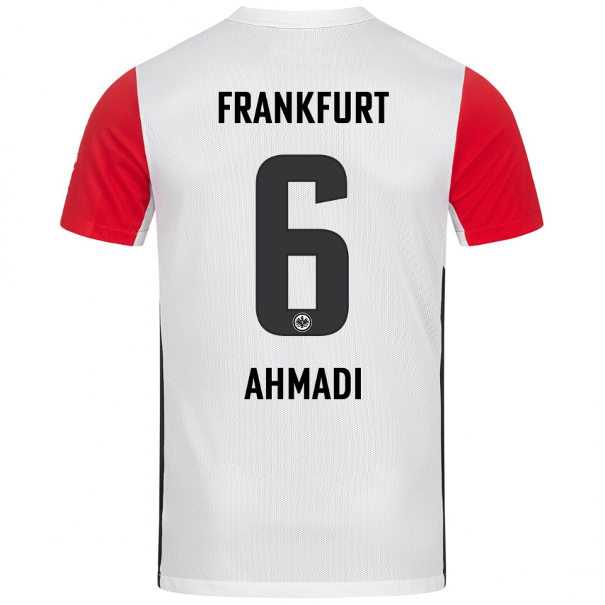 Heren Shayan Ahmadi #6 Wit Rood Thuisshirt Thuistenue 2024/25 T-Shirt België