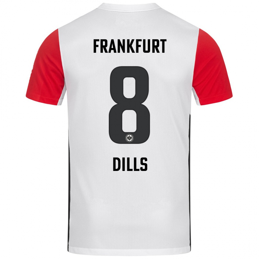 Heren Marvin Dills #8 Wit Rood Thuisshirt Thuistenue 2024/25 T-Shirt België