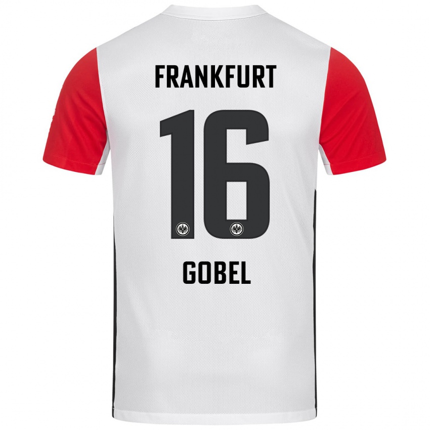 Heren Marlon Göbel #16 Wit Rood Thuisshirt Thuistenue 2024/25 T-Shirt België