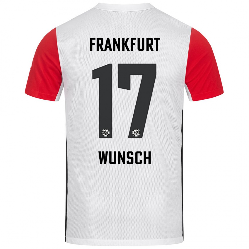 Heren Paul Wünsch #17 Wit Rood Thuisshirt Thuistenue 2024/25 T-Shirt België