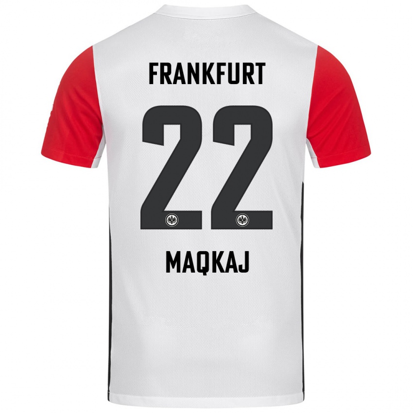 Herren Dritan Maqkaj #22 Weiß Rot Heimtrikot Trikot 2024/25 T-Shirt Belgien