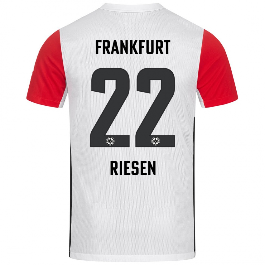 Heren Nadine Riesen #22 Wit Rood Thuisshirt Thuistenue 2024/25 T-Shirt België