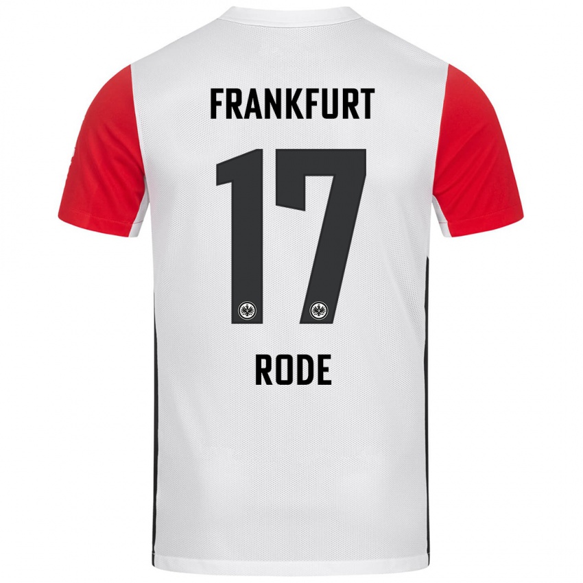 Heren Sebastian Rode #17 Wit Rood Thuisshirt Thuistenue 2024/25 T-Shirt België