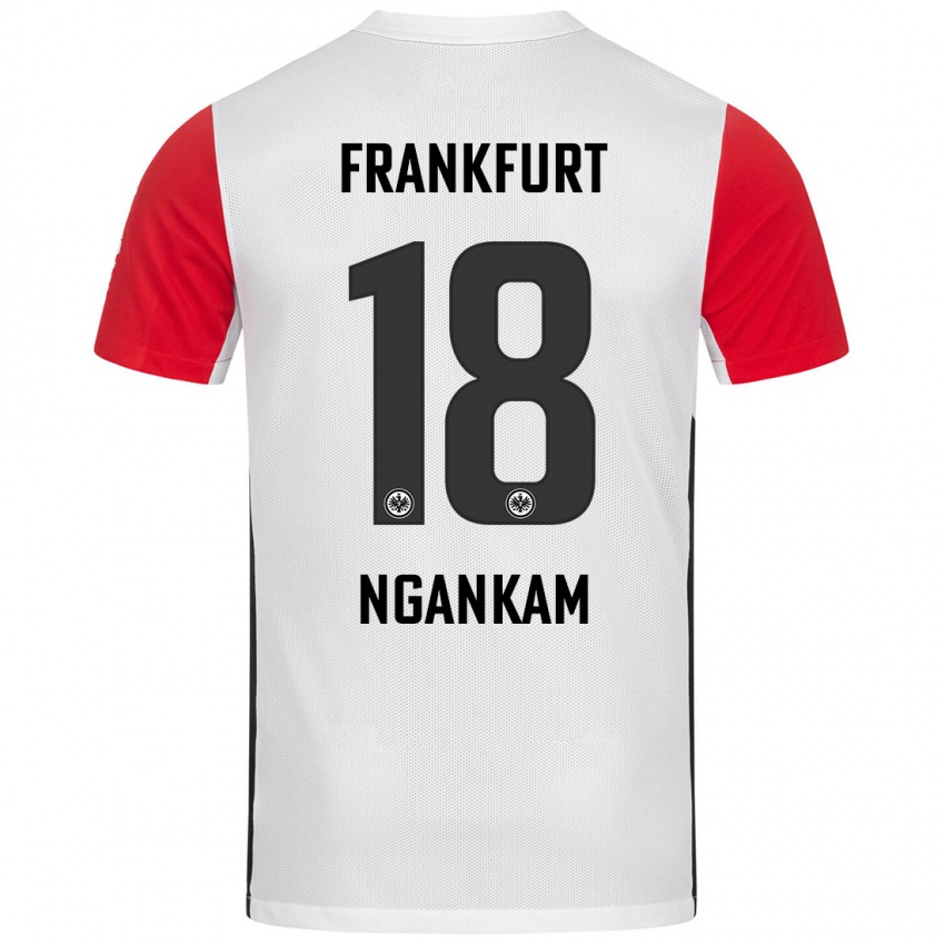 Heren Jessic Ngankam #18 Wit Rood Thuisshirt Thuistenue 2024/25 T-Shirt België