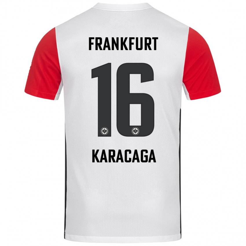 Heren Tom Karacaga #16 Wit Rood Thuisshirt Thuistenue 2024/25 T-Shirt België