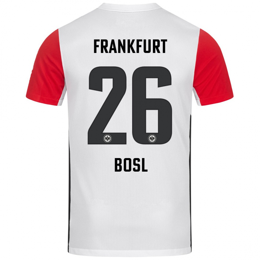 Heren Cara Bosl #26 Wit Rood Thuisshirt Thuistenue 2024/25 T-Shirt België