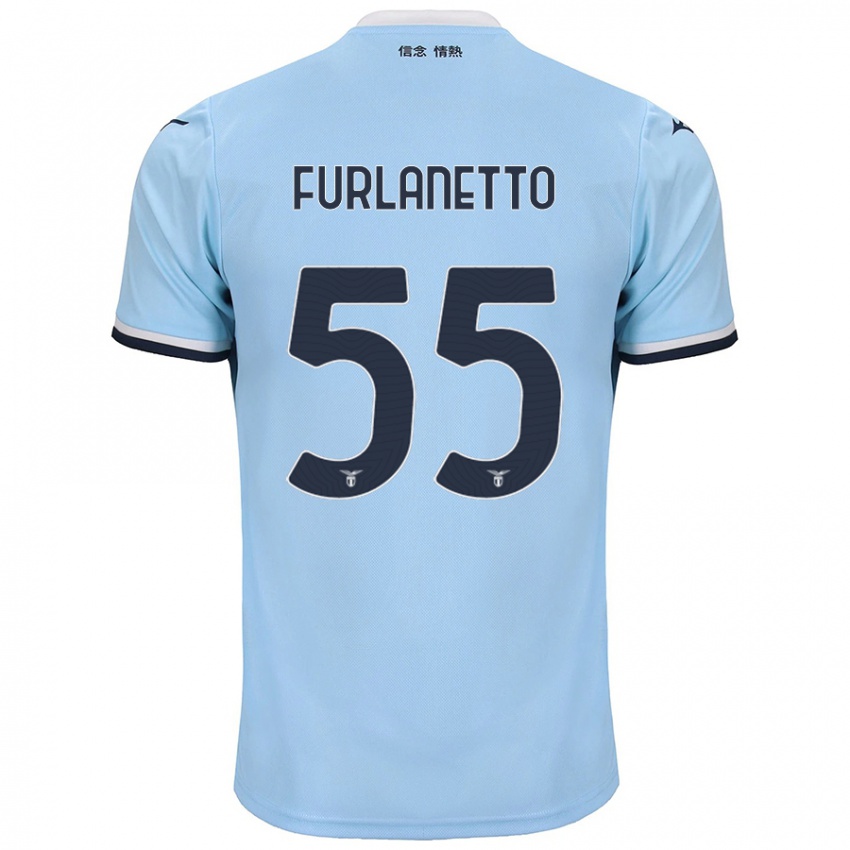 Homme Maillot Alessio Furlanetto #55 Bleu Tenues Domicile 2024/25 T-Shirt Belgique