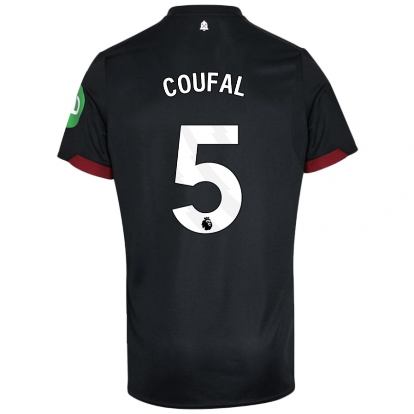 Herren Vladimir Coufal #5 Schwarz Weiß Auswärtstrikot Trikot 2024/25 T-Shirt Belgien