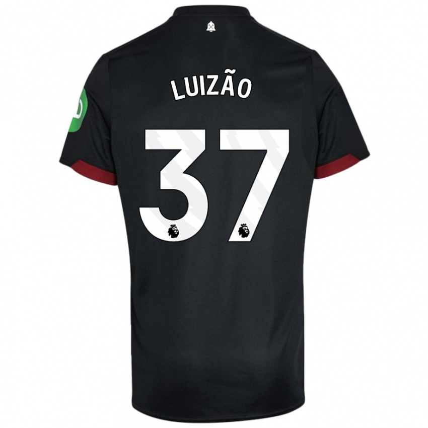 Herren Luizão #37 Schwarz Weiß Auswärtstrikot Trikot 2024/25 T-Shirt Belgien