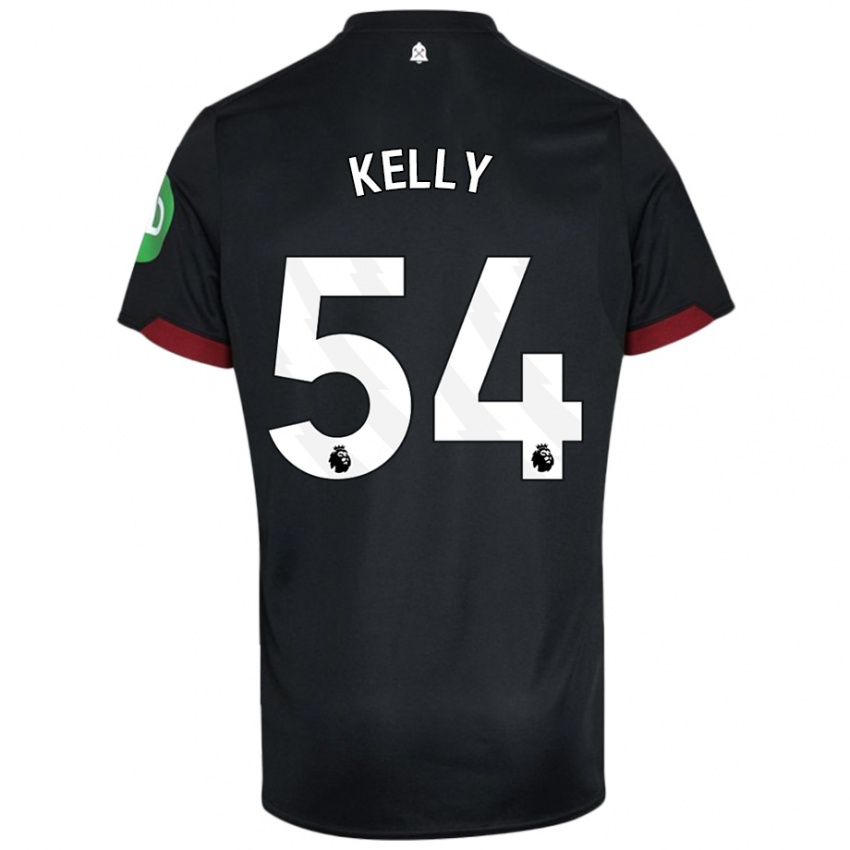 Herren Patrick Kelly #54 Schwarz Weiß Auswärtstrikot Trikot 2024/25 T-Shirt Belgien