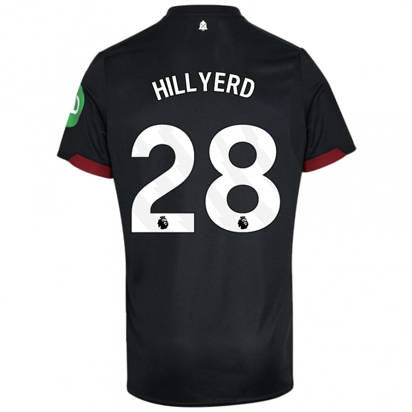 Herren Sophie Hillyerd #28 Schwarz Weiß Auswärtstrikot Trikot 2024/25 T-Shirt Belgien